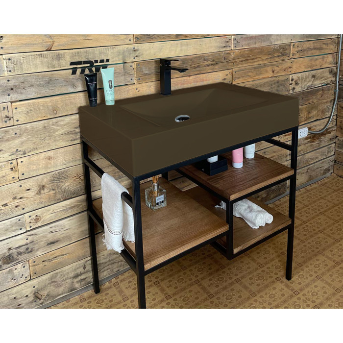 Тумба Snail Родос с умывальником Атлант дерево Кофе 800LOFT163dA700