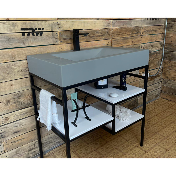 Тумба Snail Родос с умывальником Атлант камень Агат 800LOFT163сA602
