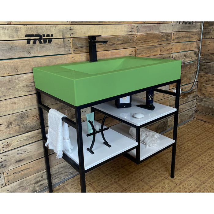 Тумба Snail Родос с умывальником Атлант камень Олива МАТ 800LOFT163сA802M