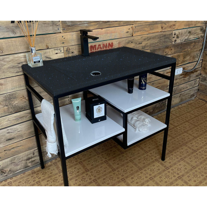 Тумба Snail Родос с умывальником Орфей камень Ночь 800LOFT165сB220