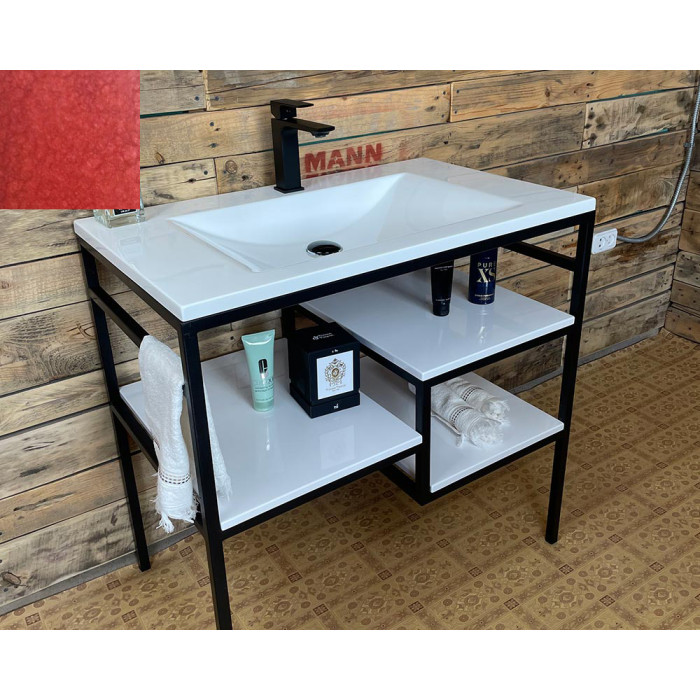 Тумба Snail Родос с умывальником Орфей камень Бордо 800LOFT165сH200