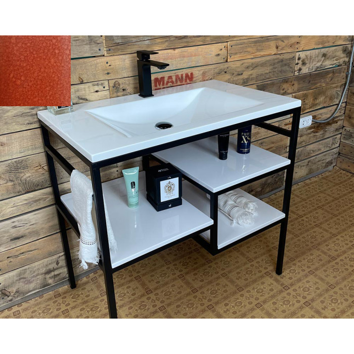 Тумба Snail Родос с умывальником Орфей камень Медь 800LOFT165сH500