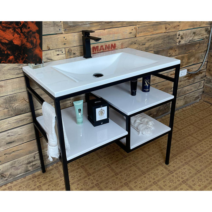 Тумба Snail Родос с умывальником Орфей камень Индиана 800LOFT165сT105