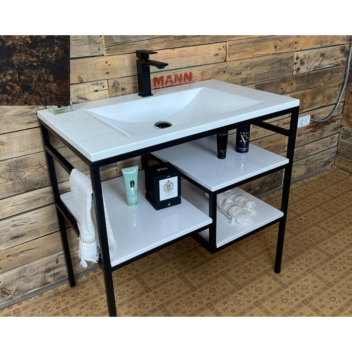 Тумба Snail Родос с умывальником Орфей камень Венге 800LOFT165сT222