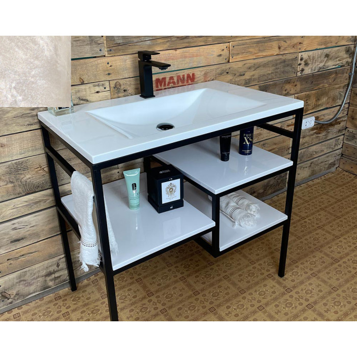 Тумба Snail Родос с умывальником Орфей камень Арктик 800LOFT165сT333