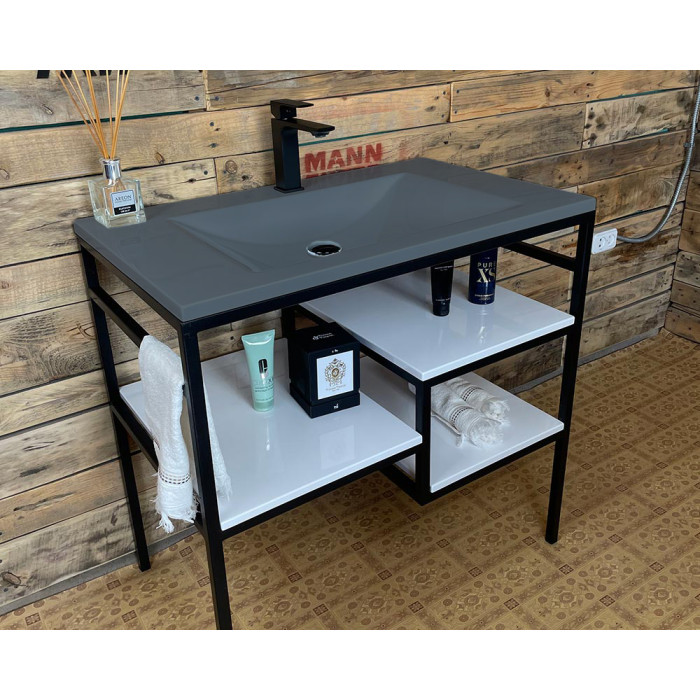 Тумба Snail Родос с умывальником Орфей камень Муссон МАТ 800LOFT165сA601M