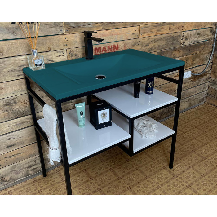 Тумба Snail Родос с умывальником Орфей камень Сапфир 800LOFT165сA801