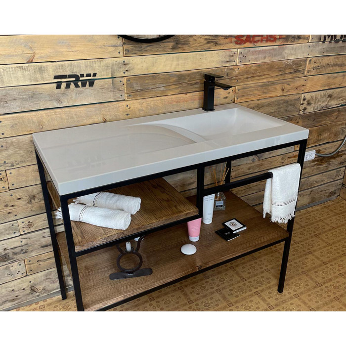 Тумба Snail Сицилия с умывальником Феникс дерево Иней 1000LOFT159dB110