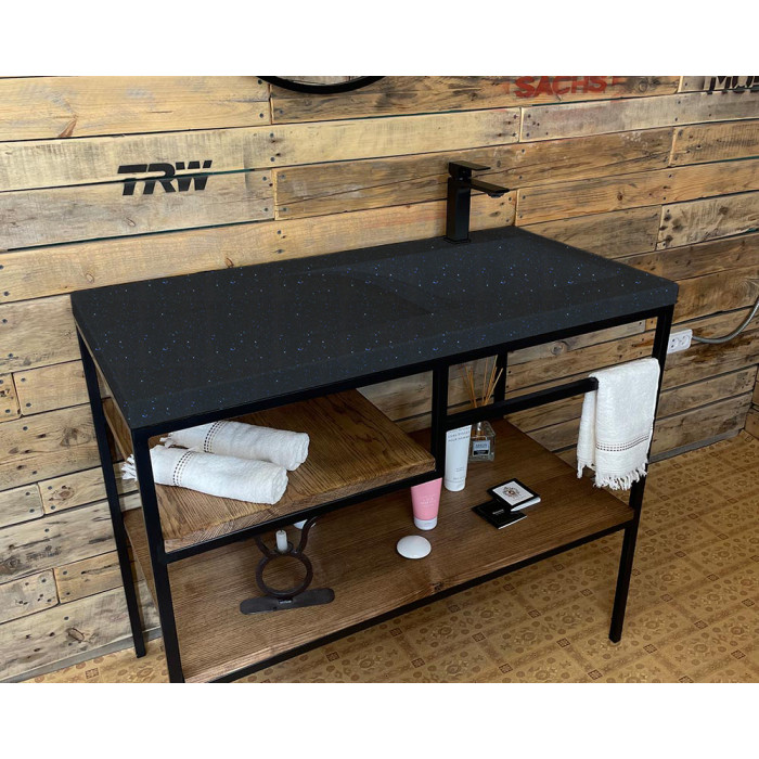 Тумба Snail Сицилия с умывальником Феникс дерево Ночь 1000LOFT159dB220