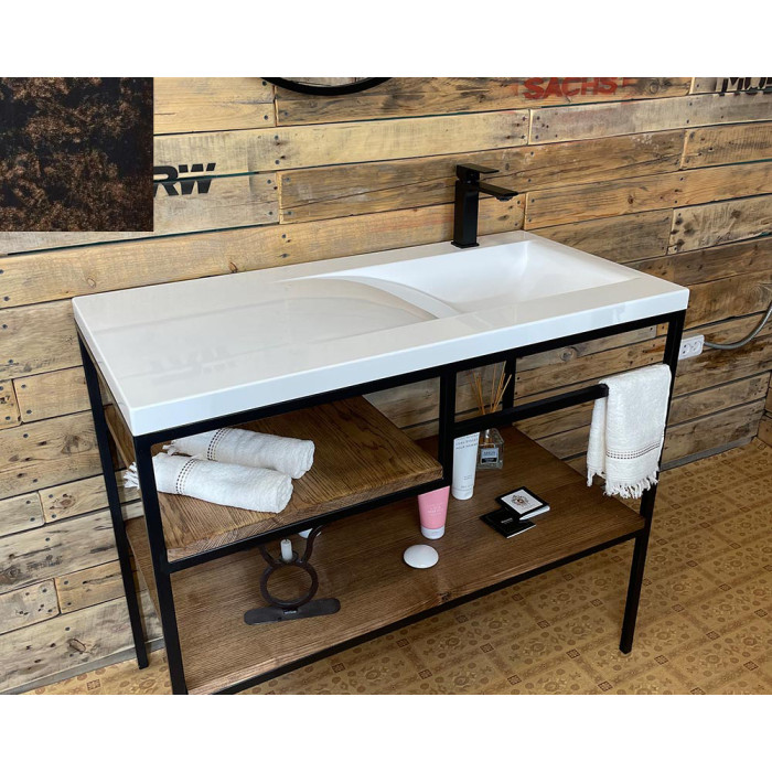 Тумба Snail Сицилия с умывальником Феникс дерево Венге 1000LOFT159dT222