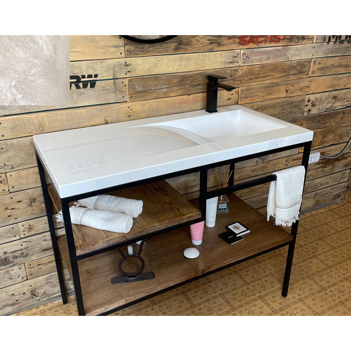 Тумба Snail Сицилия с умывальником Феникс дерево Арктик 1000LOFT159dT333
