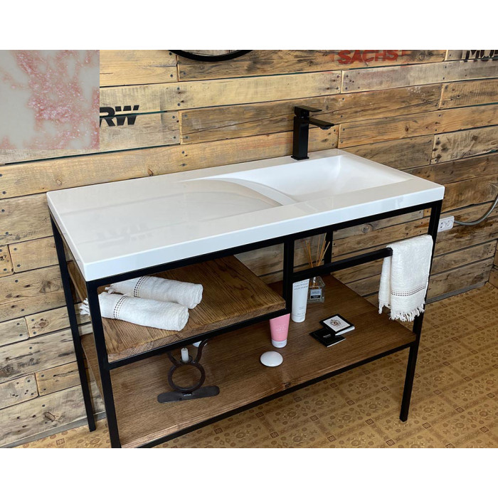 Тумба Snail Сицилия с умывальником Феникс дерево Миндаль 1000LOFT159dT302