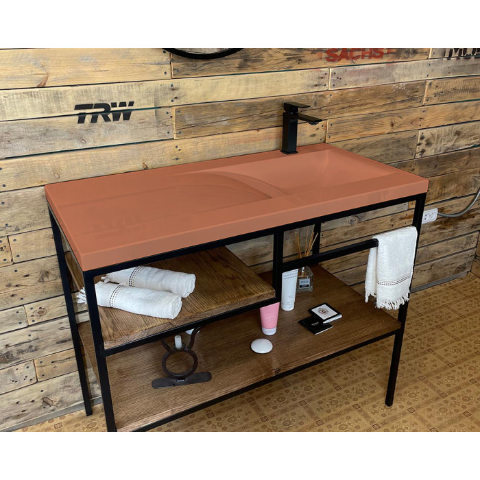 Тумба Snail Сицилия с умывальником Феникс дерево Персик 1000LOFT159dA701