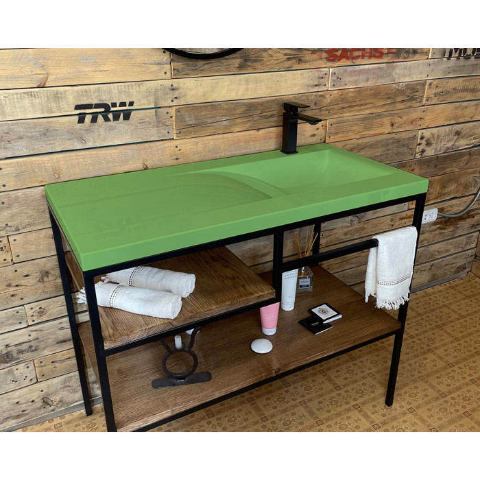 Тумба Snail Сицилия с умывальником Феникс дерево Олива 1000LOFT159dA802