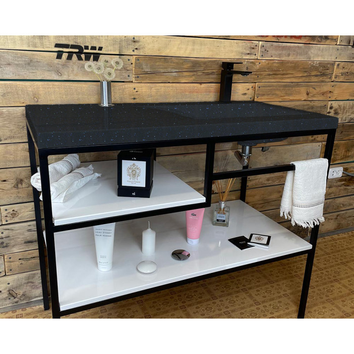 Тумба Snail Сицилия с умывальником Феникс камень Ночь 1000LOFT159cB220