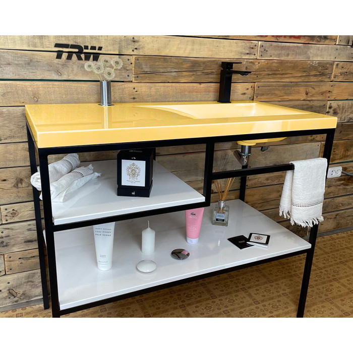 Тумба Snail Сицилия с умывальником Феникс камень Золото 1000LOFT159cT999