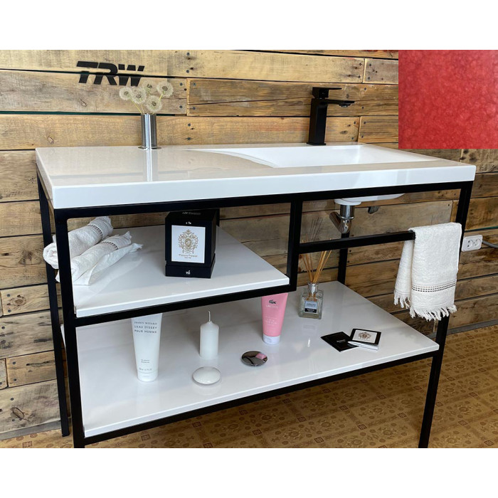 Тумба Snail Сицилия с умывальником Феникс камень Бордо 1000LOFT159cH200