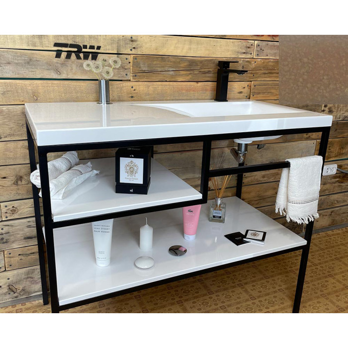 Тумба Snail Сицилия с умывальником Феникс камень Капучино 1000LOFT159cH400