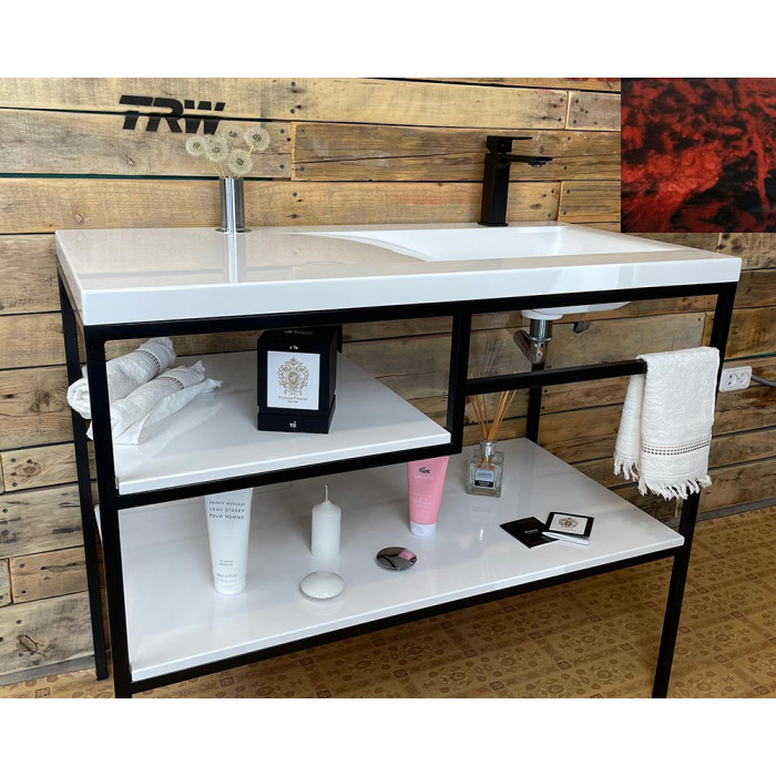 Тумба Snail Сицилия с умывальником Феникс камень Гранат 1000LOFT159cT102