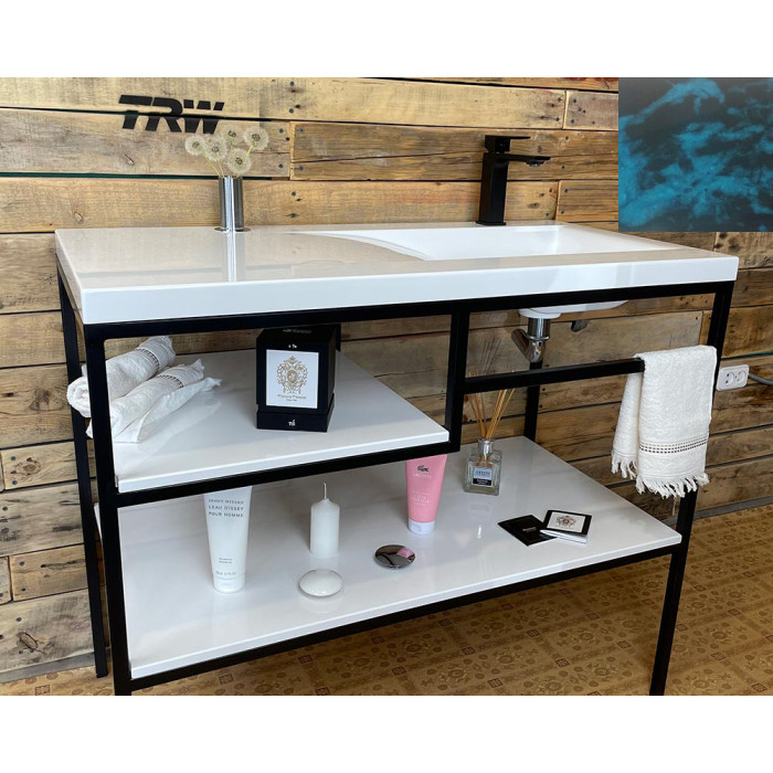 Тумба Snail Сицилия с умывальником Феникс камень Медиум 1000LOFT159cT107