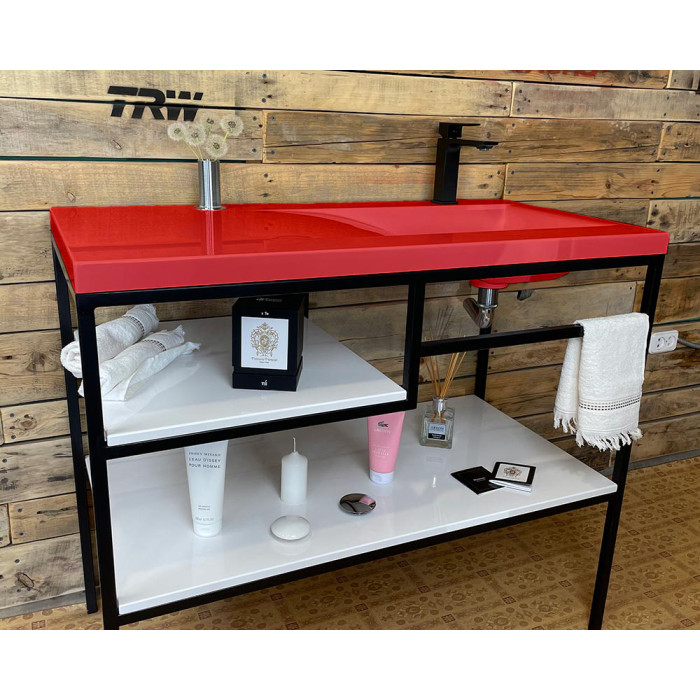 Тумба Snail Сицилия с умывальником Феникс камень Красный 1000LOFT159cA300