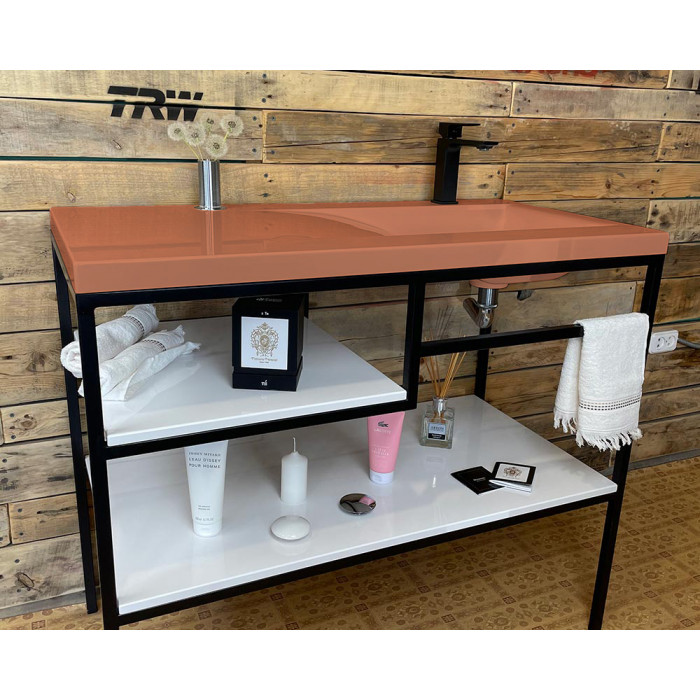Тумба Snail Сицилия с умывальником Феникс дерево камень 1000LOFT159cA701