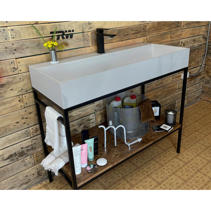 Тумба Snail Джерси с умывальником Флорида дерево Иней 1015LOFT168/1dB110