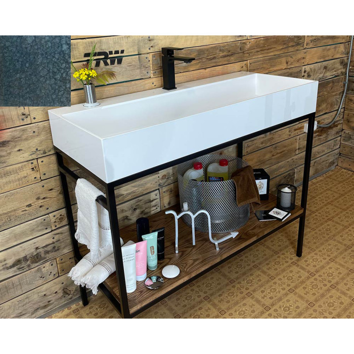 Тумба Snail Джерси с умывальником Флорида дерево Меланит 1015LOFT168/1dH100