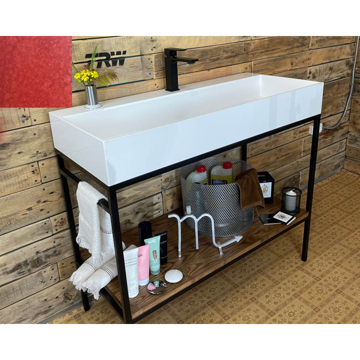 Тумба Snail Джерси с умывальником Флорида дерево Бордо 1015LOFT168/1dH200
