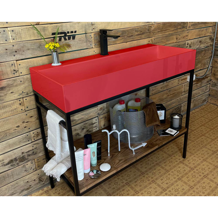 Тумба Snail Джерси с умывальником Флорида дерево Красный 1015LOFT168/1dA300