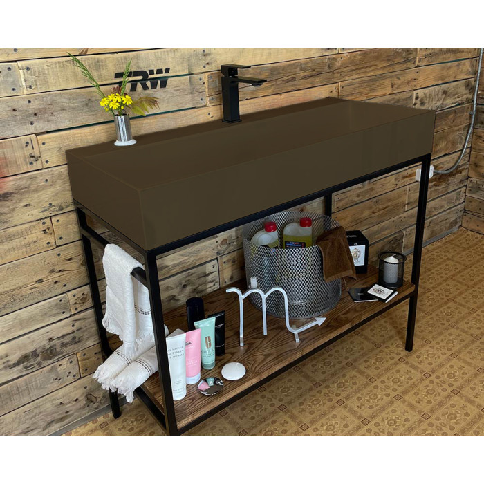 Тумба Snail Джерси с умывальником Флорида дерево Кофе 1015LOFT168/1dA700