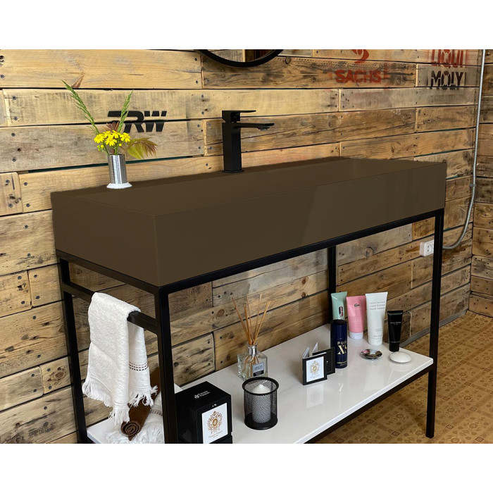 Тумба Snail Джерси с умывальником Флорида камень Кофе МАТ 1015LOFT168/1cA700M