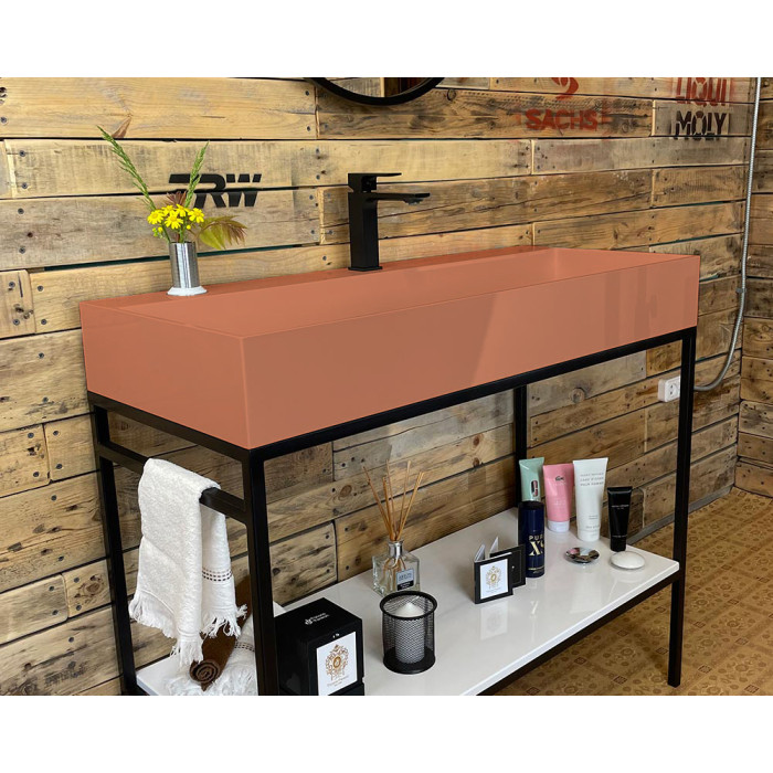 Тумба Snail Джерси с умывальником Флорида камень Персик МАТ 1015LOFT168/1cA701M