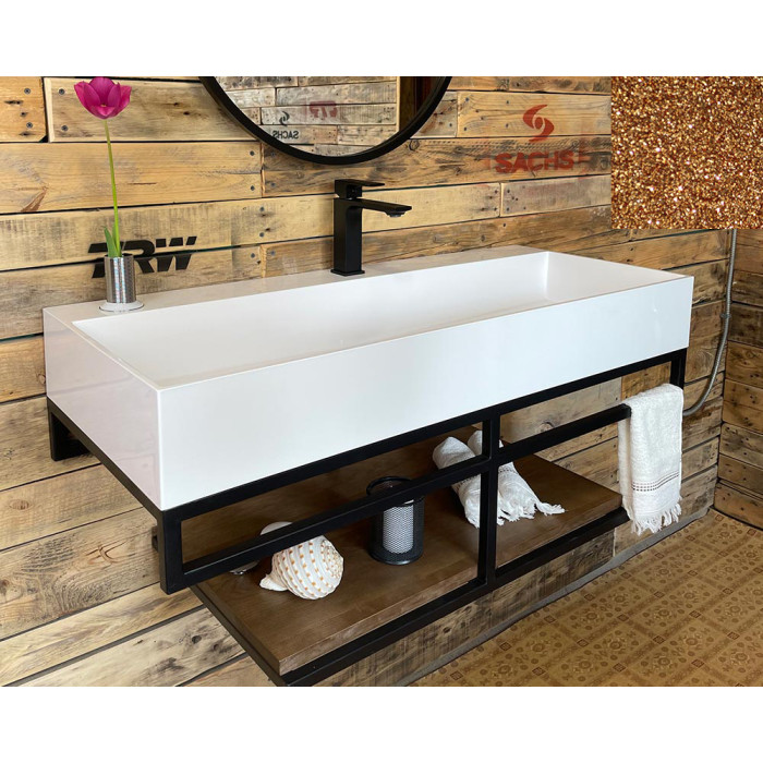 Тумба Snail Флорес с умывальником Флорида дерево Шик 1015LOFT168/2dB330