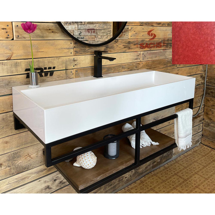 Тумба Snail Флорес с умывальником Флорида дерево Бордо 1015LOFT168/2dH200