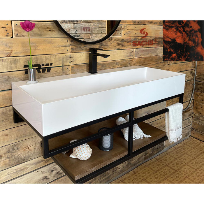 Тумба Snail Флорес с умывальником Флорида дерево Индиана 1015LOFT168/2dT105