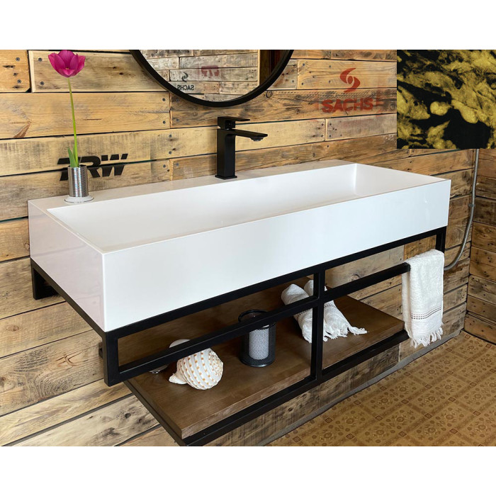 Тумба Snail Флорес с умывальником Флорида дерево Перу 1015LOFT168/2dT109