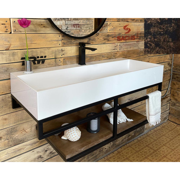 Тумба Snail Флорес с умывальником Флорида дерево Венге 1015LOFT168/2dT222