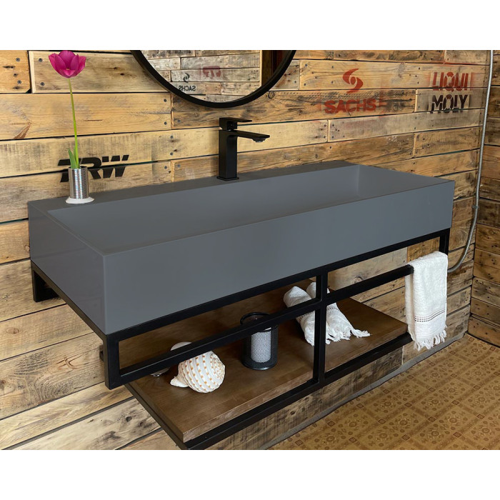 Тумба Snail Флорес с умывальником Флорида дерево Муссон 1015LOFT168/2dA601