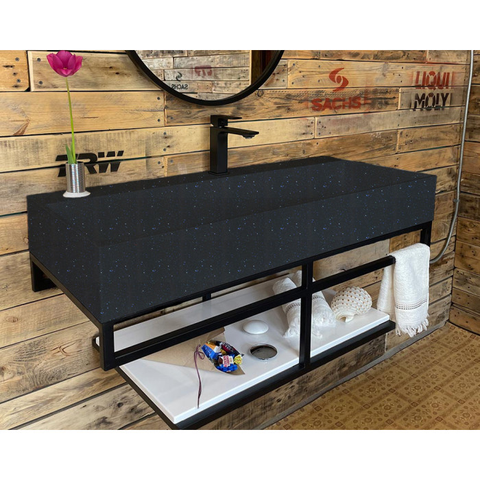 Тумба Snail Флорес с умывальником Флорида камень Ночь 1015LOFT168/2cB220