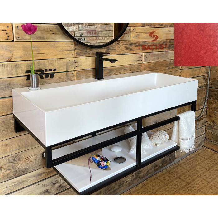 Тумба Snail Флорес с умывальником Флорида камень Бордо 1015LOFT168/2cH200