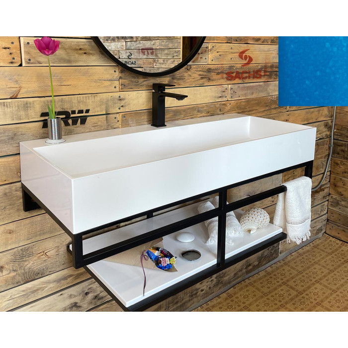 Тумба Snail Флорес с умывальником Флорида камень Лагуна 1015LOFT168/2cH700