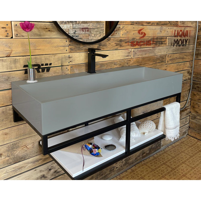Тумба Snail Флорес с умывальником Флорида камень Агат МАТ 1015LOFT168/2cA602M
