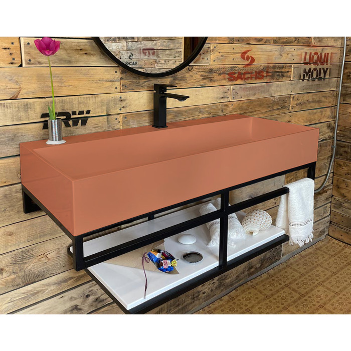 Тумба Snail Флорес с умывальником Флорида камень Персик 1015LOFT168/2cA701