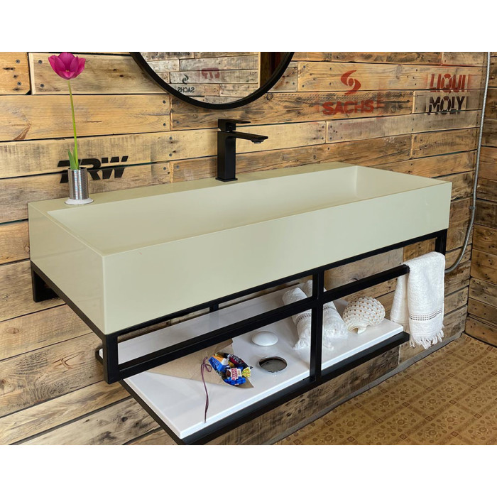 Тумба Snail Флорес с умывальником Флорида камень Шампань 1015LOFT168/2cA702