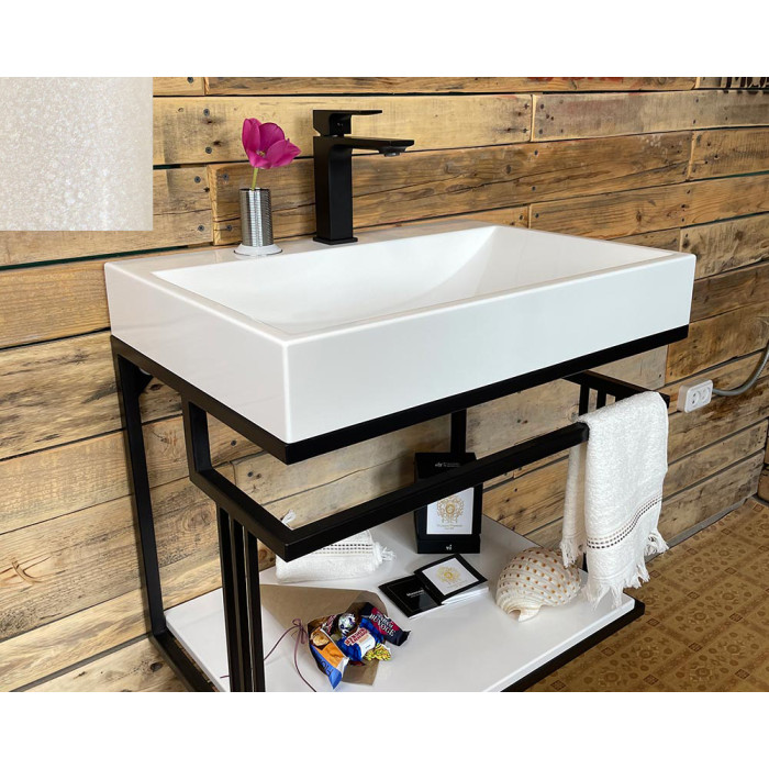 Тумба Snail Самуи с умывальником Гранд камень Жемчуг 600LOFT148cH300