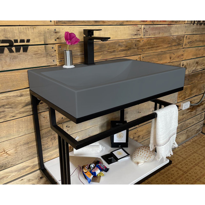 Тумба Snail Самуи с умывальником Гранд камень Муссон 600LOFT148cA601