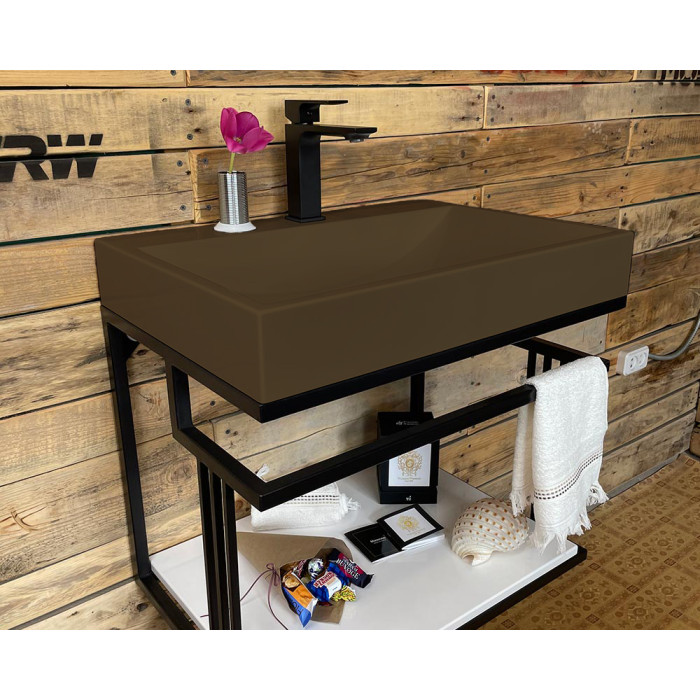 Тумба Snail Самуи с умывальником Гранд камень Кофе 600LOFT148cA700