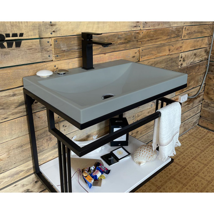 Тумба Snail Самуи с умывальником Богема камень Агат МАТ 600LOFT156cA602M
