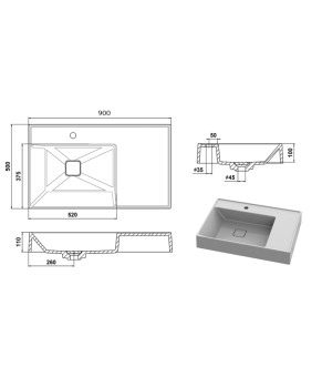 Умывальник Snail Арфа Персик МАТ 162A701M